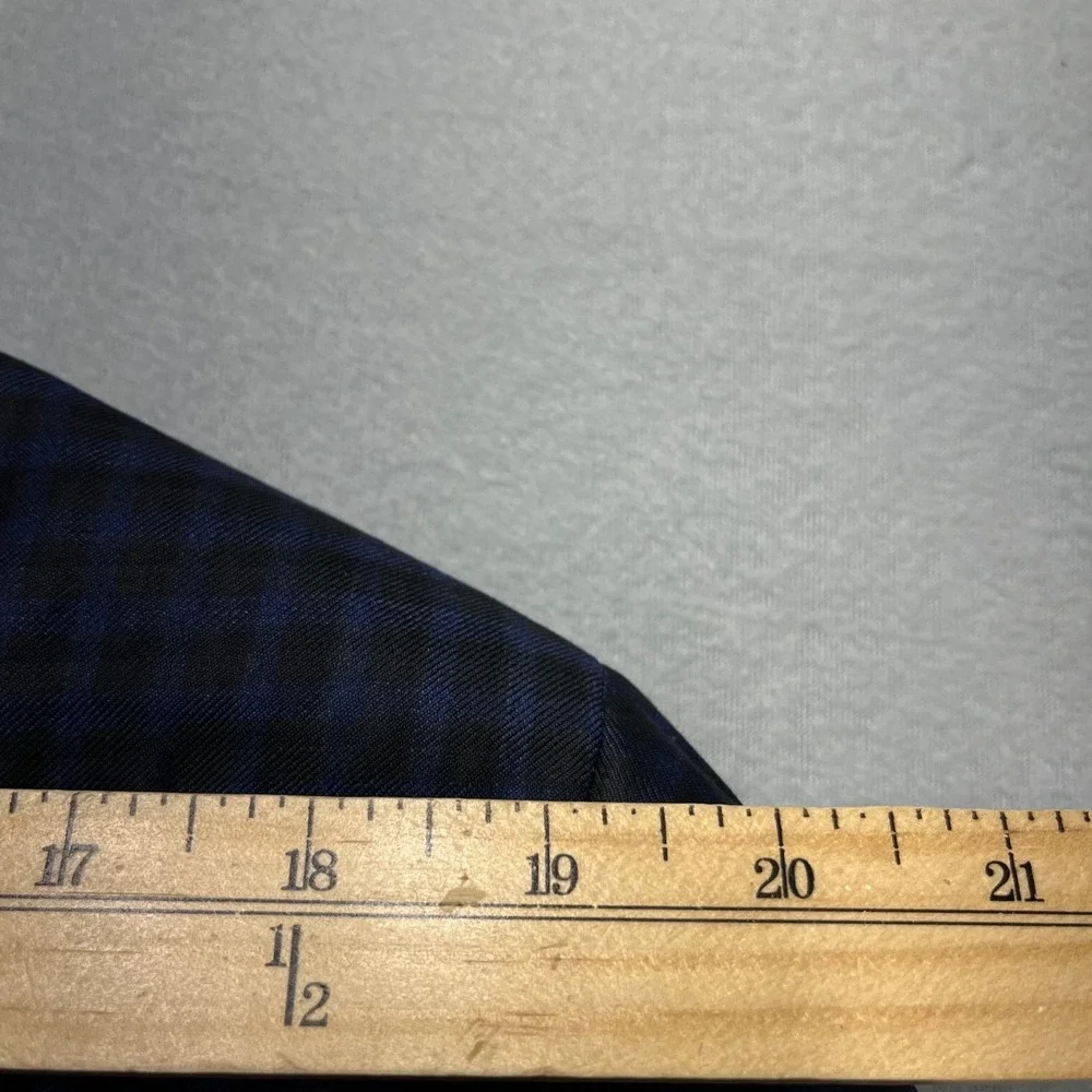 Emporio Armani blazer G Line Blue Black Super 130s Wool Check 54(40R) Sport coat